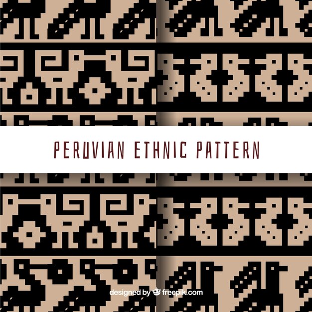 Zwei peruanisches Muster