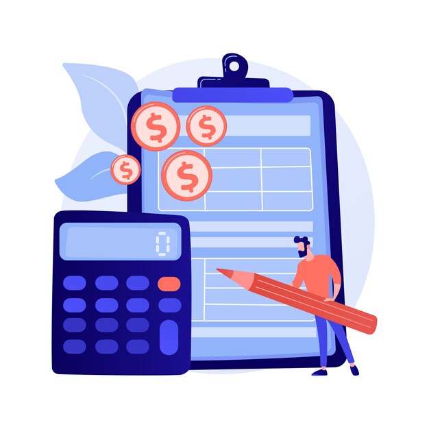 Zwischenablage mit offiziellem Dokument. Zusätzliches Geld verwalten. Brett mit Papier. Finanzplaner. Gelber Münzstapel, Geldstapel, Bonusfonds. Nutzen und Wohlstand. Vektor isolierte Konzeptmetapherillustration.