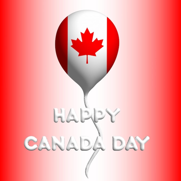 1. juli glücklicher kanada-tag kanada-flaggen-blatt auf weißem hintergrund