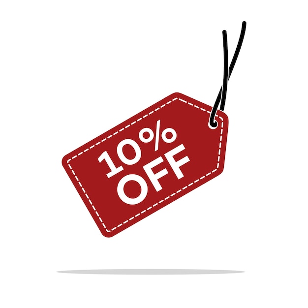 10 discount hang tag vector template flat illustration design vector eps 10