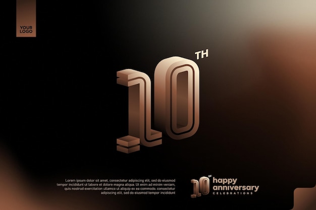 10. Jubiläumsfeier mit festlichem 3D-Nummer-Design