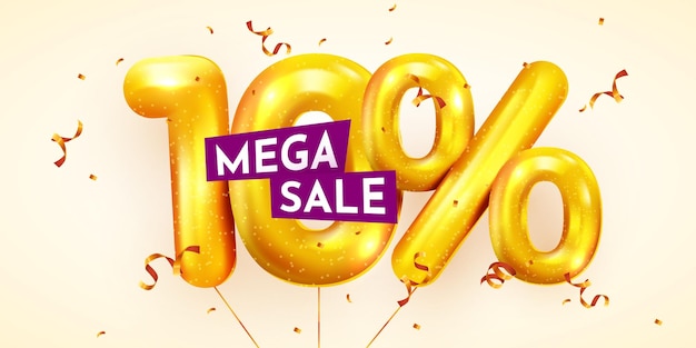 10 prozent rabatt auf kreative zusammensetzung von goldenen ballons mega sale oder zehn prozent