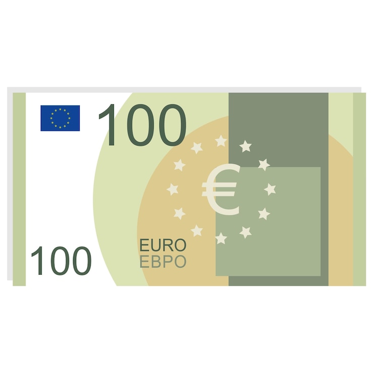 Vektor 100 euro-symbol vektorbild