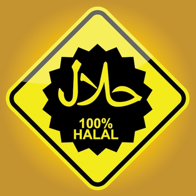 Vektor 100 halal-aufkleber und etikettenvektor