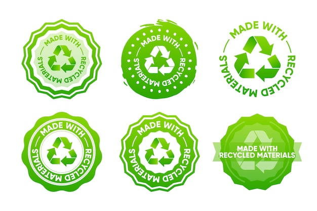 100 prozent recycelbar kompostierbar biologisch abbaubar recyceln wiederverwenden reduzieren verpackungsetikett für öko-paket
