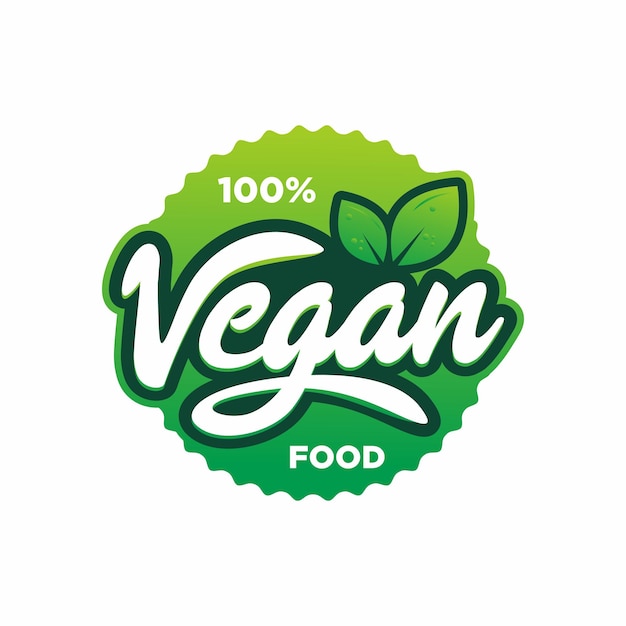 100 prozent veganer lebensmitteletikettenstempel-abzeichenvektor