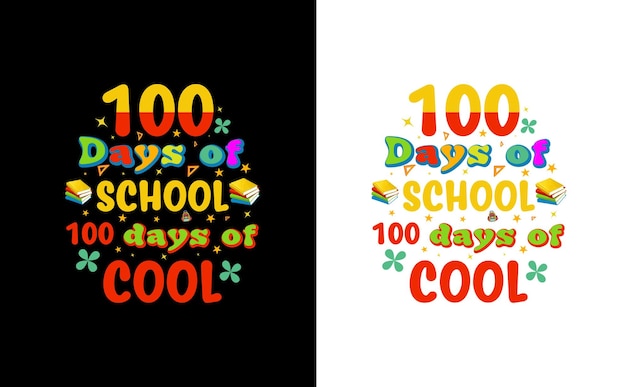 100 tage kreatives t-shirt-design der schule