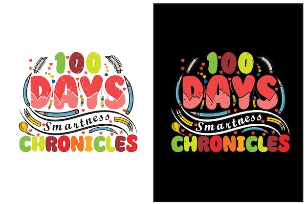 100 Tage Schulkinder-T-Shirt-Design