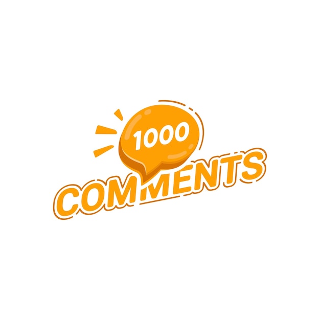 1000 kommentare social-media-banner-vorlage vektorillustration