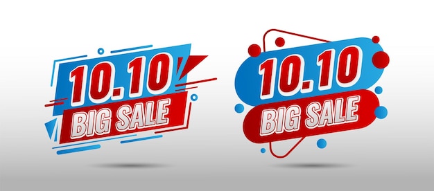 1010 große sale-banner-kollektion mit geometrischem modernem stil