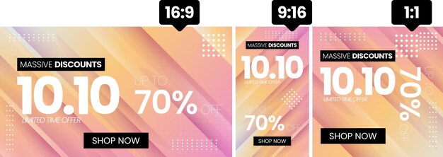 1010 Shopping Day Sale Poster oder Flyer Design 1010 Flash Sale Online Banner Sonderrabatte