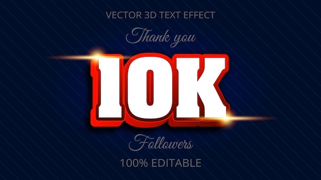 10k 3d-texteffekt kreatives design