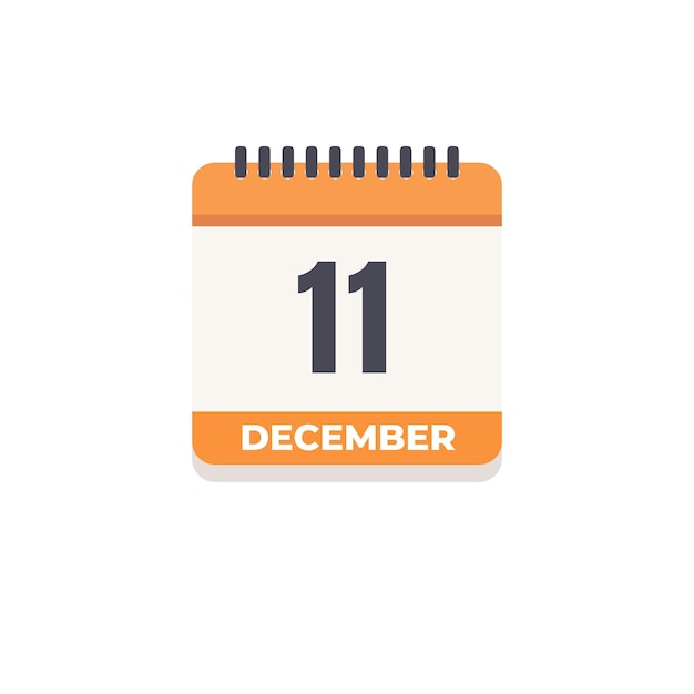 11. Dezember Tageskalender Ikonentwurf Gelb