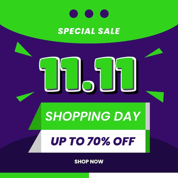 1111 Shopping Day Sale Banner