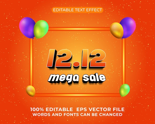 12.12 mega sale texteffekt