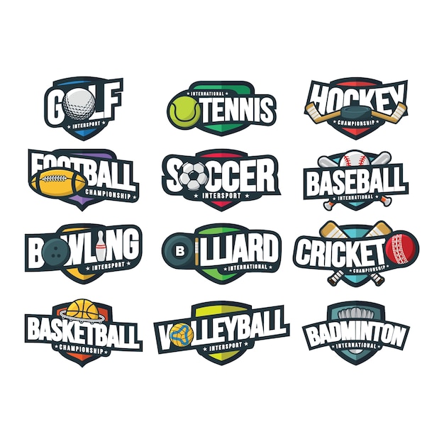 12 sport-logo-vektor-illustration