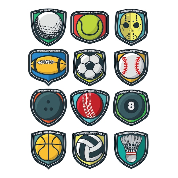 Vektor 12 sport-logo-vektor-illustration