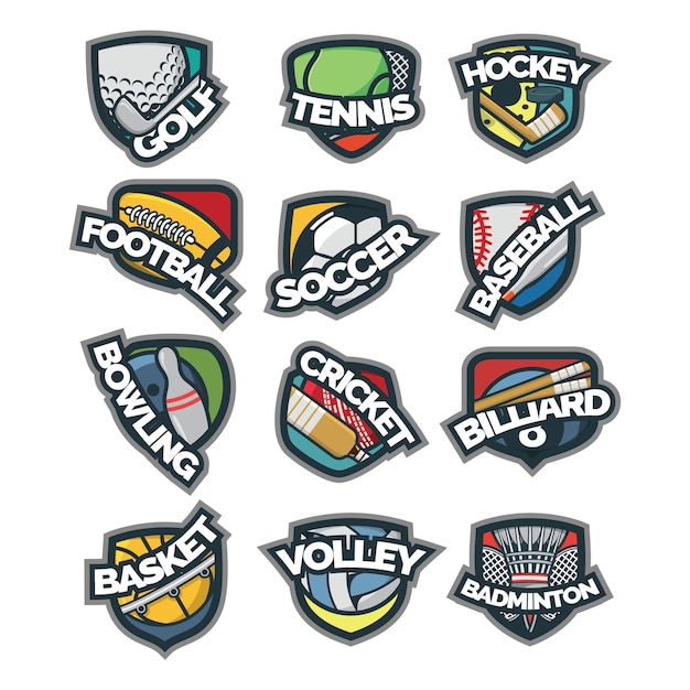 Vektor 12 sport-logo-vektor-illustration