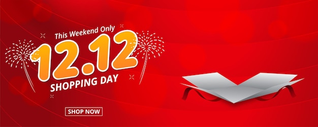 1212 shopping day sale banner template design
