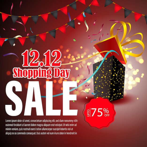 1212 shopping day sale-banner