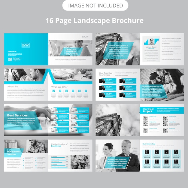 16 seitenlandschaft broschürenvorlage