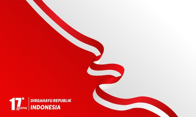 17. august happy independence day hintergrunddesign der republik indonesien