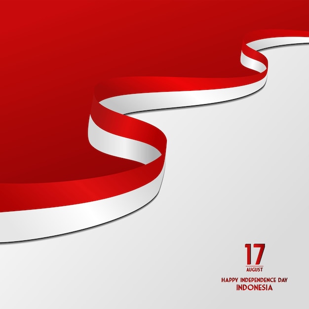 17. august happy independence day hintergrunddesign der republik indonesien