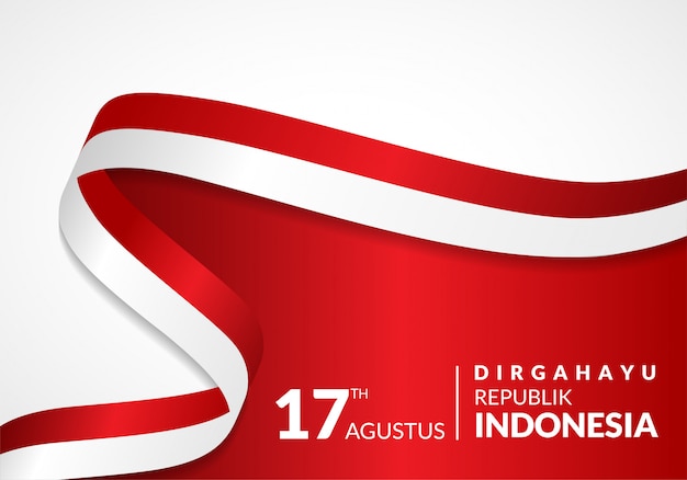 Vektor 17. august. indonesien happy independence day grußkarte