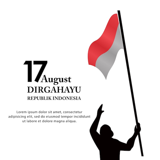 17. august. indonesien happy independence day symbol für den geist der freiheit. verwenden sie für banner und hintergrund vektor-illustration.