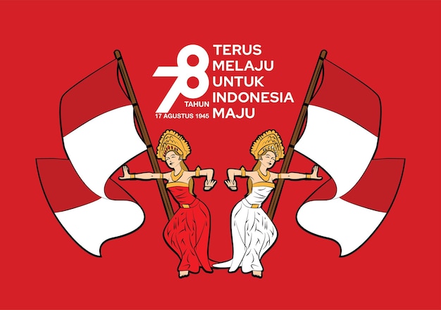 17. august vorlage hintergrund für den unabhängigkeitstag indonesiens