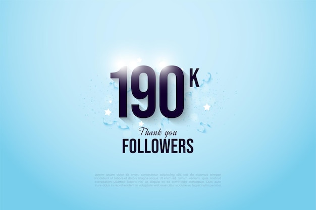 190k Follower mit leuchtenden Zahlen