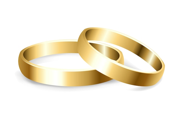 2 goldene Eheringe