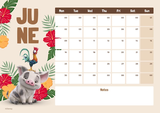 2 Monatlicher Moana-Kalender