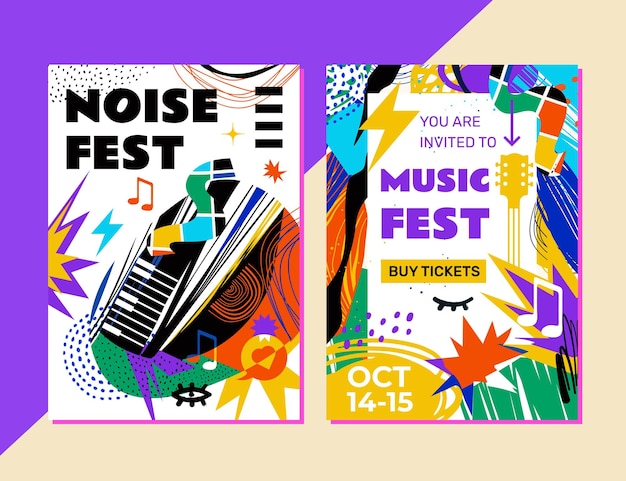 2 Vorlagen für abstrakte Musikfestivals