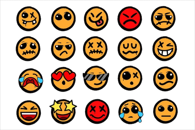 20 emoticons graffiti-emoticons