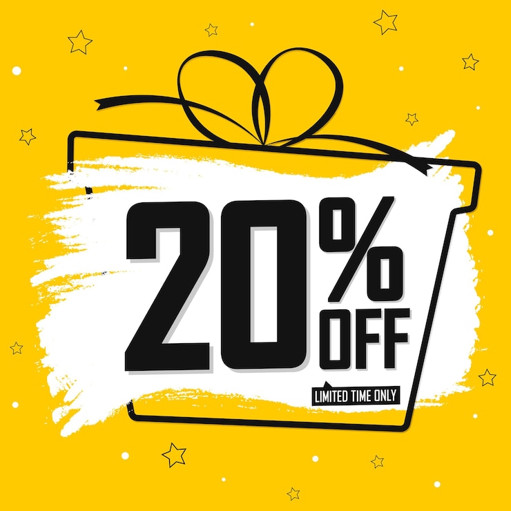 20 Rabattverkaufs-Banner-Vektor-Illustration