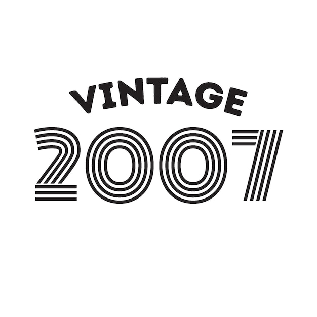 2007 vintage retro-t-shirt-design-vektor