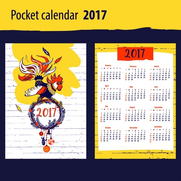 Vektor 2017 kalender-design