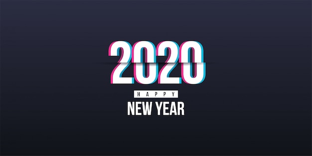 Vektor 2020 frohes neues banner