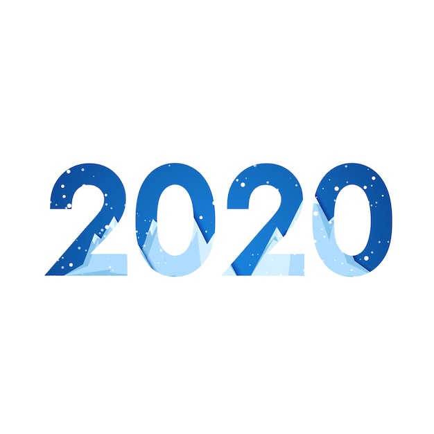 Vektor 2020 neues jahr illustrati