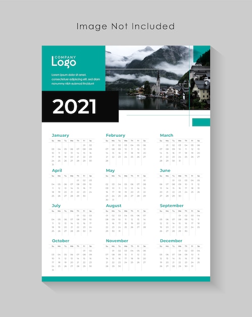 2021 neujahrs wandkalender design