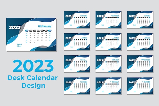 2022 abstrakte Tischkalender druckfertige Vorlage