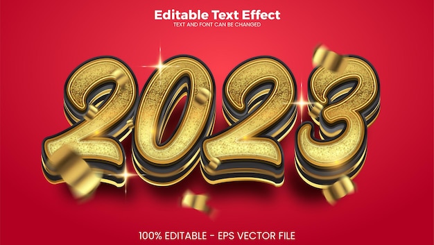 2023 bearbeitbarer Texteffekt im modernen Trendstil