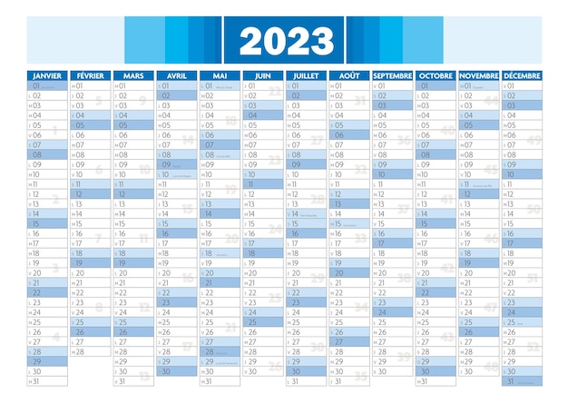 2023 französischer frontkalender