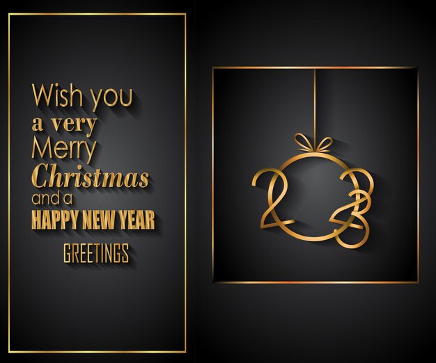 2023 frohe weihnachten und neujahr hintergrund für ihre saisonalen