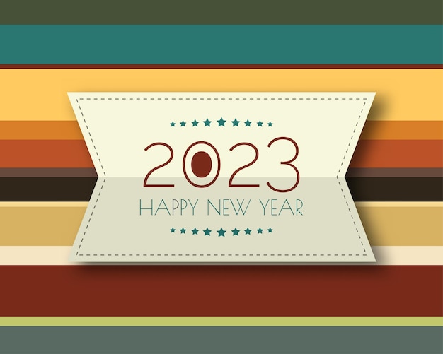 2023 frohes neues Jahr Zahlen minimalistischen Stil Vektor lineare Zahlen Design von Grußkarten Vektor-Illustration