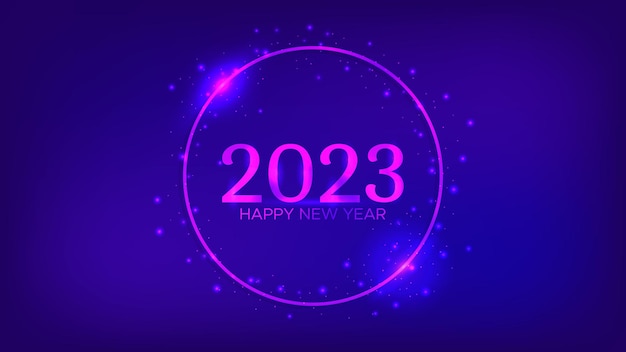 2023 guten rutsch ins neue jahr neonhintergrund