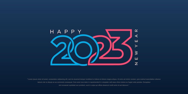 2023 happy new year-logo-textdesign 2023 nummerndesign-vorlagenvektorillustration