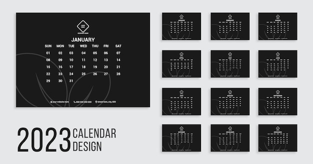 2023 Kalendervorlagendesign