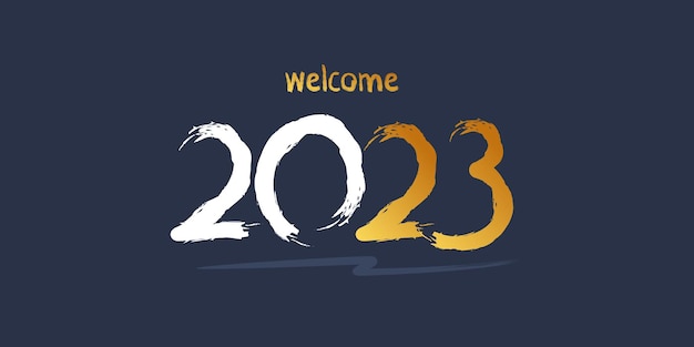 2023 logo-design-vektor mit kreativem, einzigartigem stil für banner oder unternehmen
